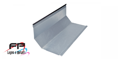 Profilo basso da 45° per cassonetto in alluminio, in barre da 6,00 ml